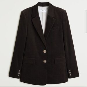 Mango Corduroy Brown Blazer size XXS